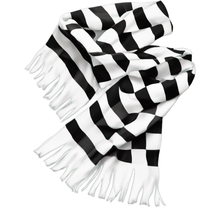 white check scarf with black lines emoji