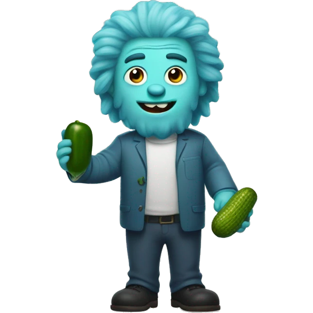 Sully with a pickle  emoji