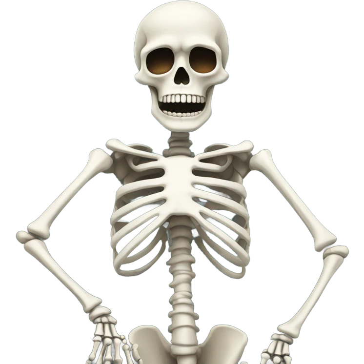Shrugging skeleton emoji