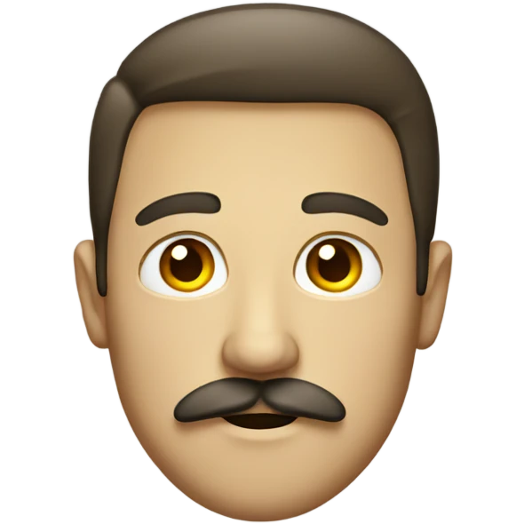 male portrait with mustache emoji