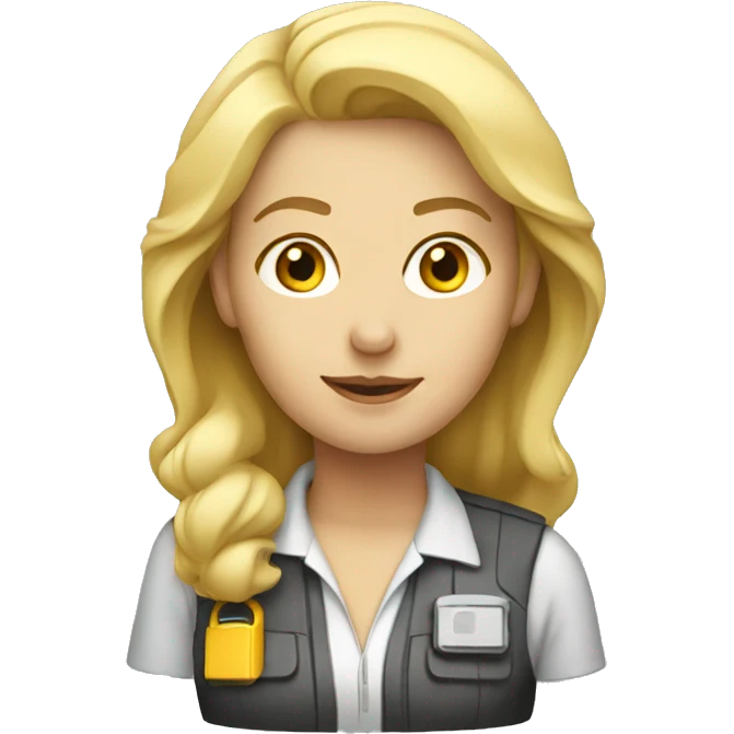 Blonde woman engineer emoji