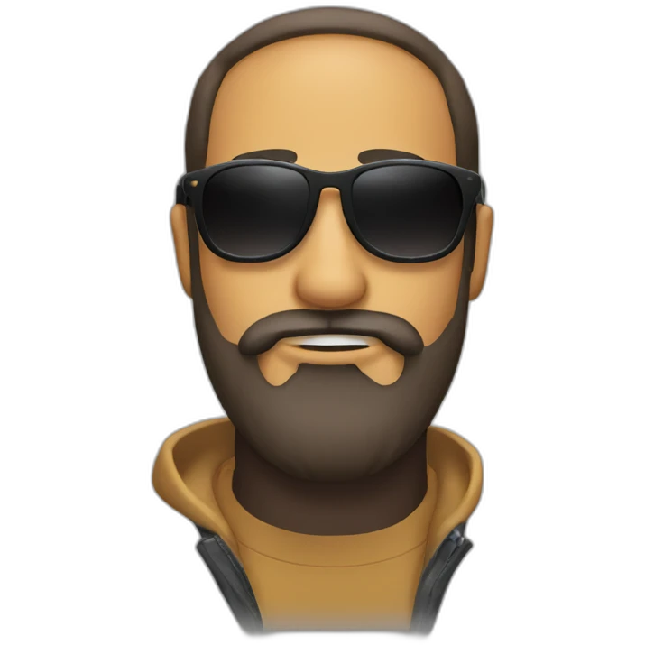sunglasses beard guy emoji