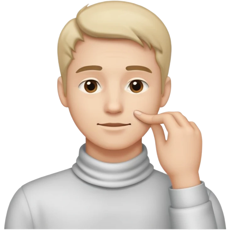 A man using his hand to make a line across his neck  emoji