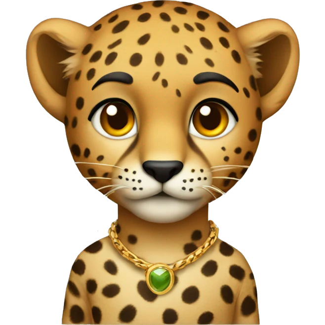 A cheetah in a classic costume emoji