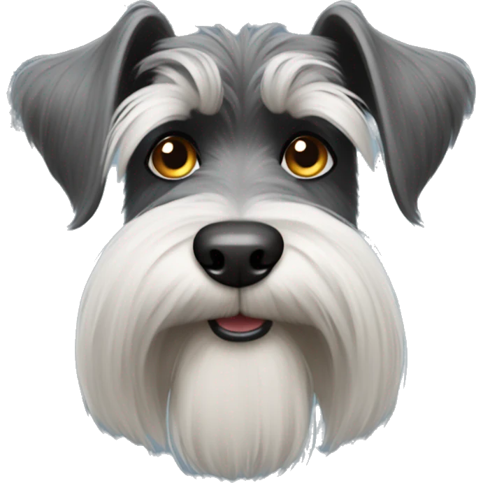 Schnauzer with lots of hair emoji