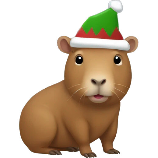 A Christmas capybara  emoji