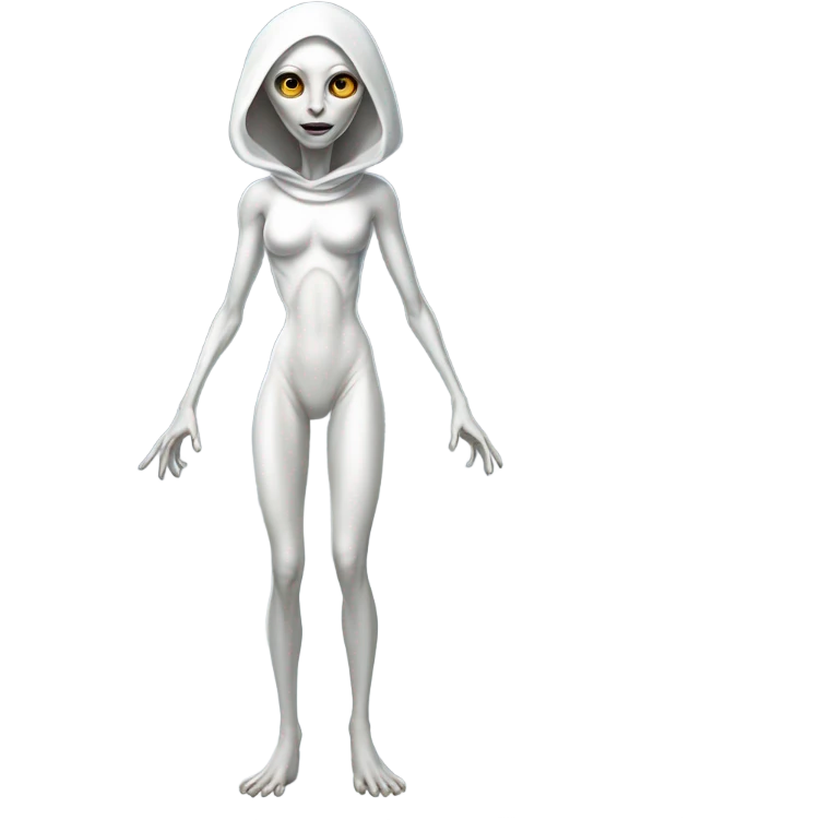a white alien woman full body emoji