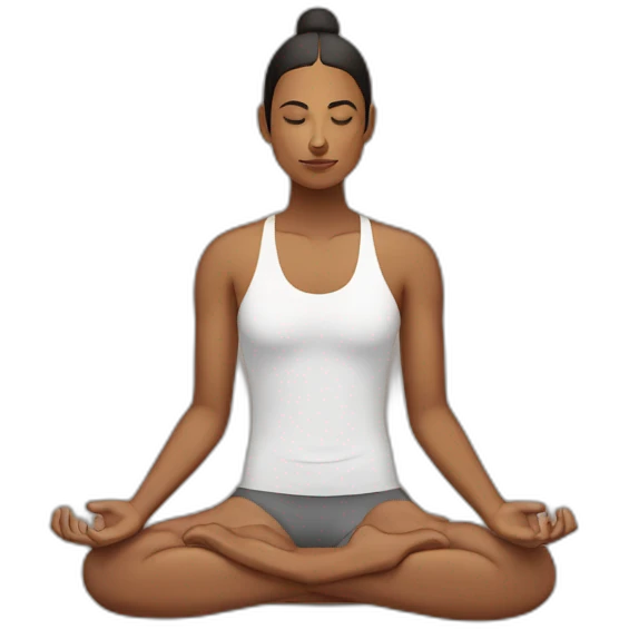 Bare body Indian Athlete doing meditation  emoji
