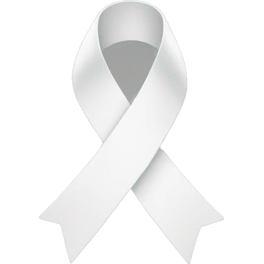 white ribbon emoji