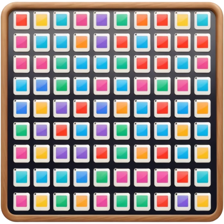 board with many polaroid photo emoji