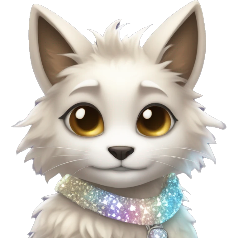 Furry, sparkle, iridescent, colorful, pastel, edgy, cool, fantasy beautiful, brown, beige, white, divine, godly, angelic, animal, anthro, full body, fursona, feline emoji