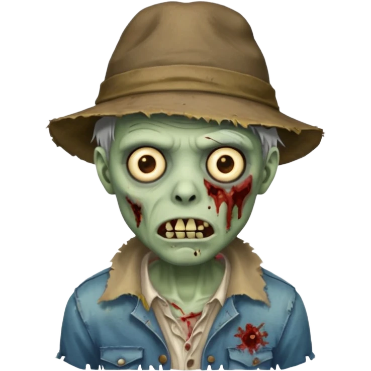 zombie with hat emoji