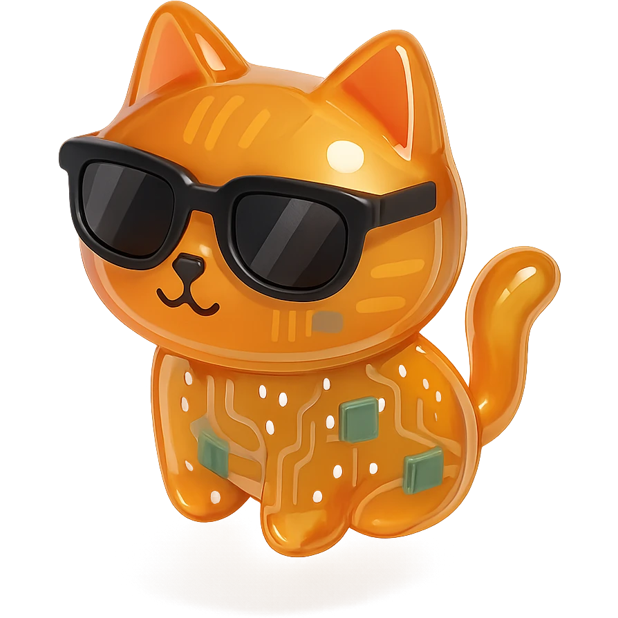 Cat wearing sunglasses emoji