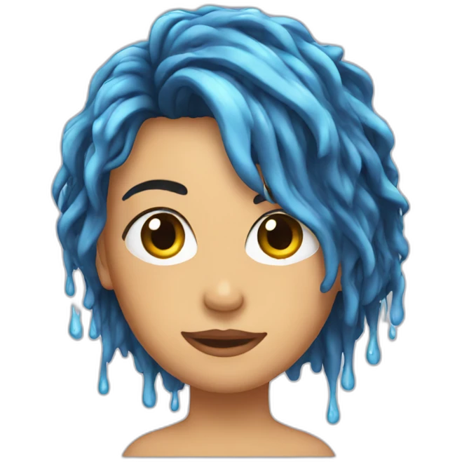 wet hair emoji