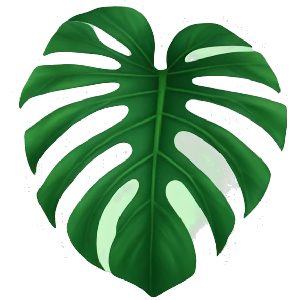 Monstera leaf emoji