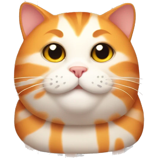 Chubby Orange cat with stripes  emoji