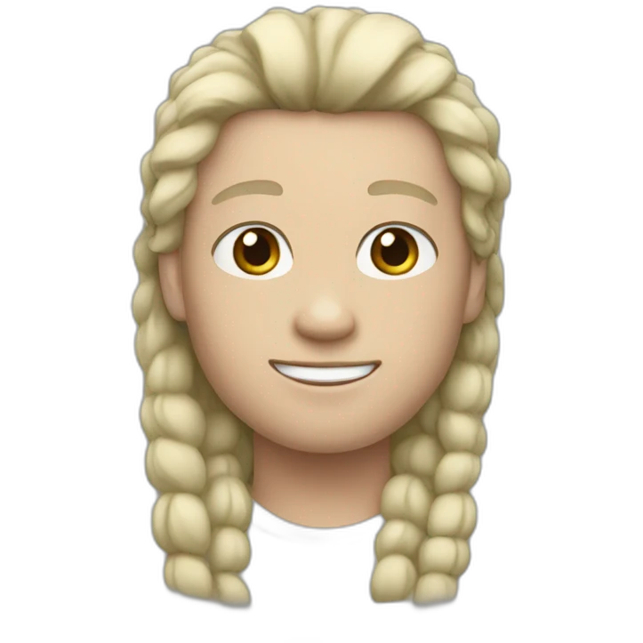 A white person with black hair  emoji