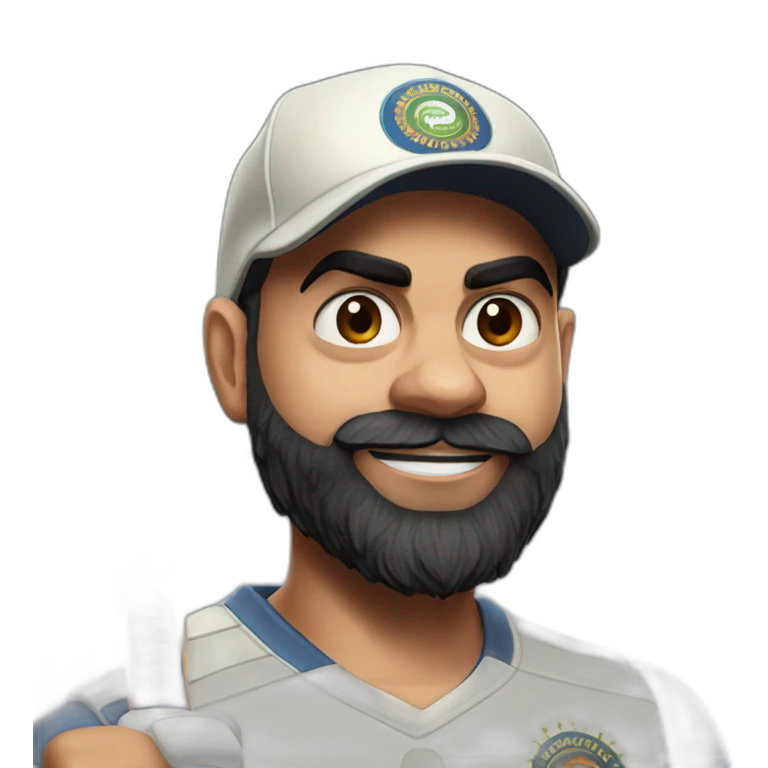 Virat Kohli with bat emoji