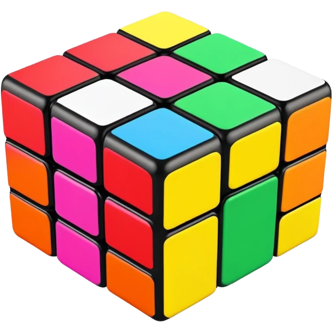 A 3x3-squares rubix cube emoji