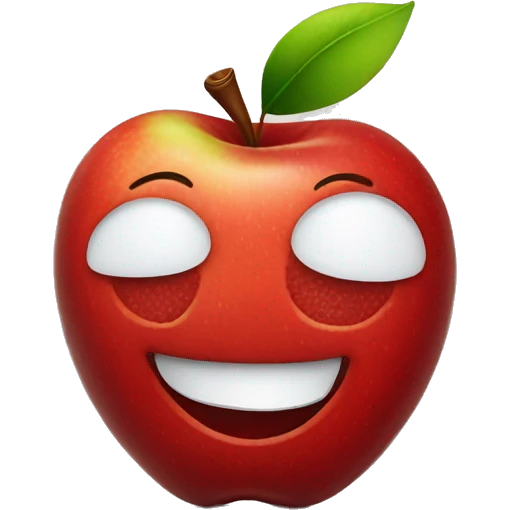 smile red apple emoji