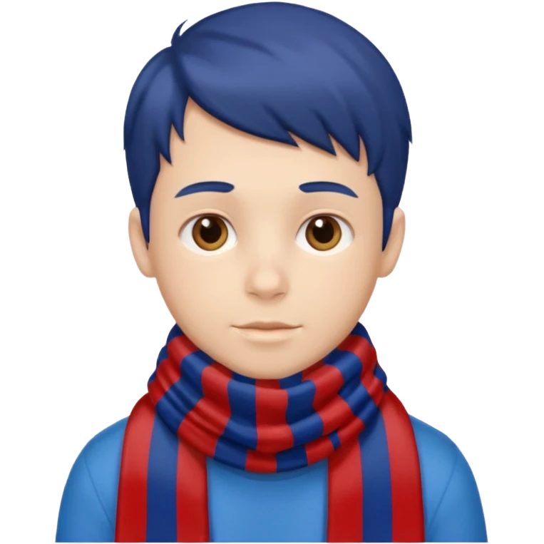 Boy with striped scarf emoji