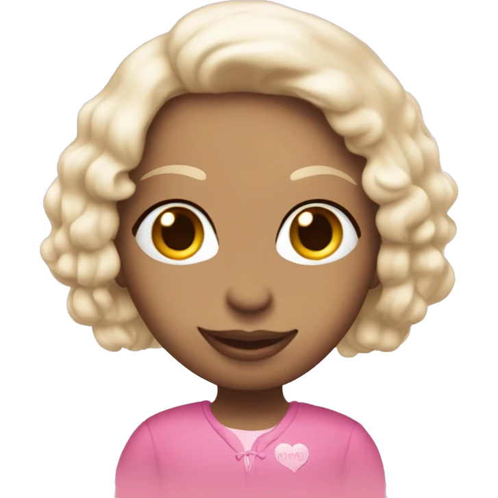 “M+H= love” with pink, coquette text emoji