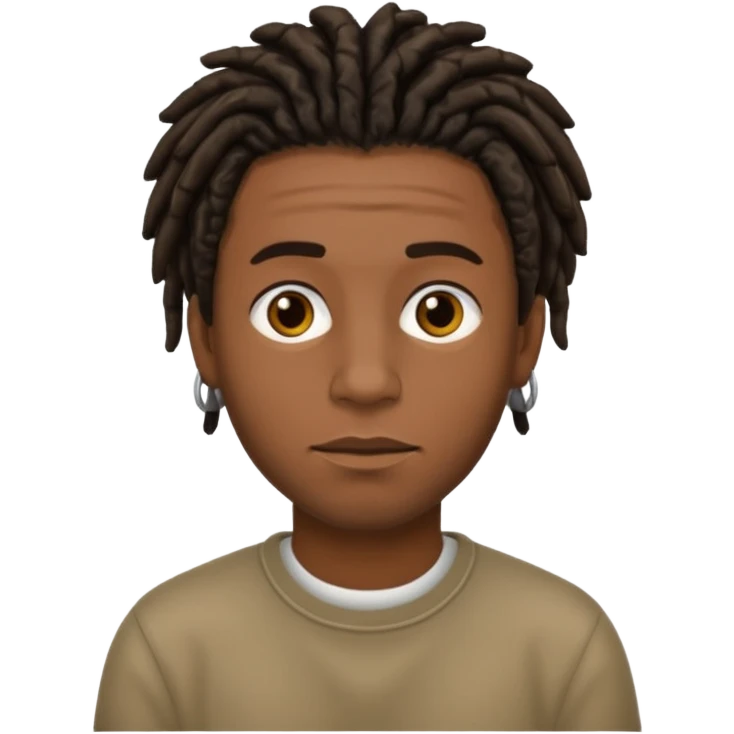 a black man with short dreads emoji