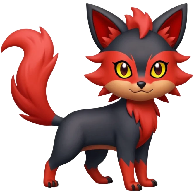 Zorua-Litten-Fakémon-hybrid-creature (full body)  emoji