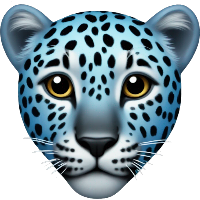 Blue leopard heart emoji