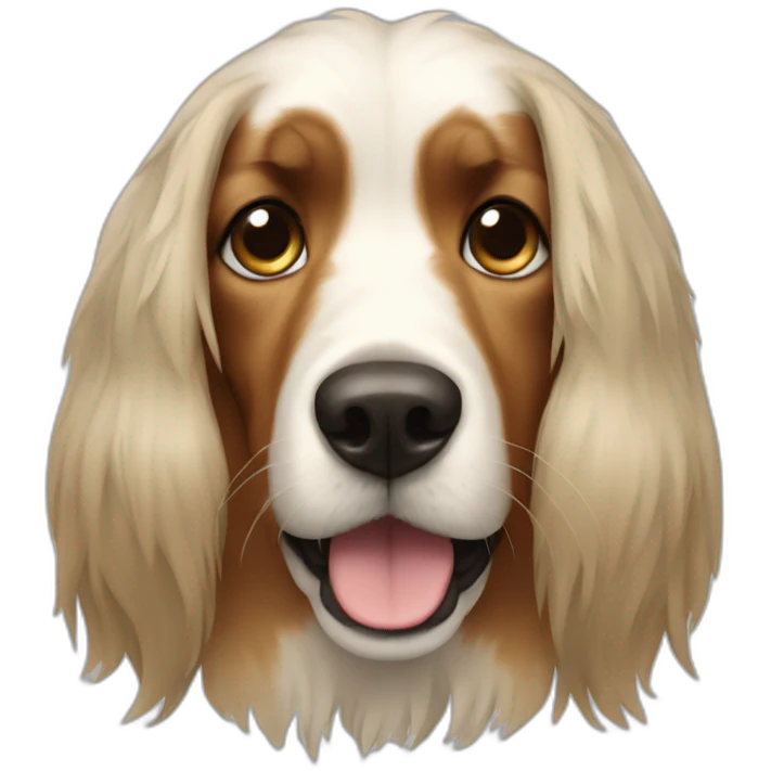 Long haired dog emoji
