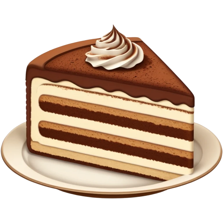 One slice of tiramisu cake emoji