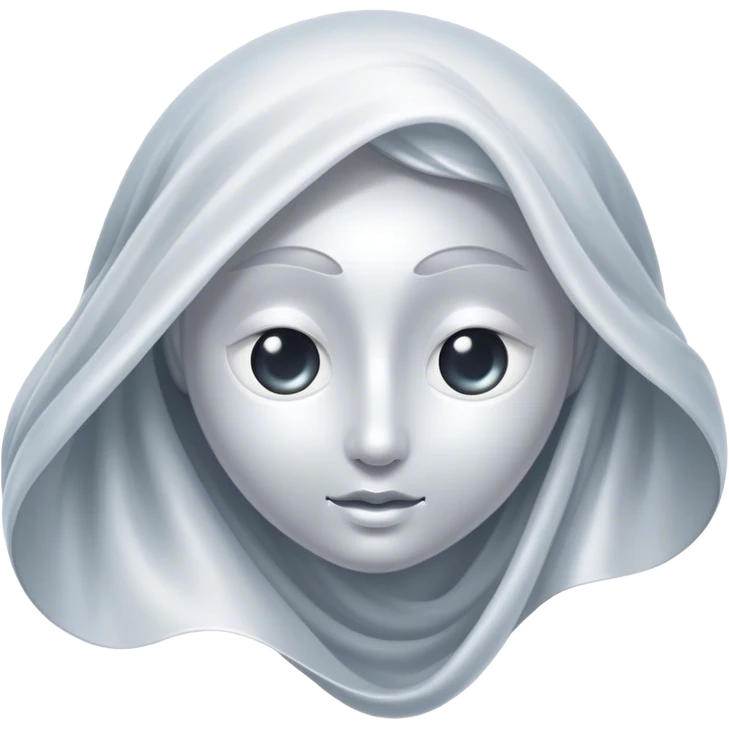 Regal and mysterious, with a flowing, sheet-like form draped in silvery-white hues, softly billowing as if caught in an unseen breeze, eye holes glowing with deep, thoughtful wisdom, simplified yet sophisticated, highly detailed, with a soft spectral radiance, high shine, exuding quiet authority, with a glowing outline that captures the essence of an ancient, noble spirit drifting through time! emoji