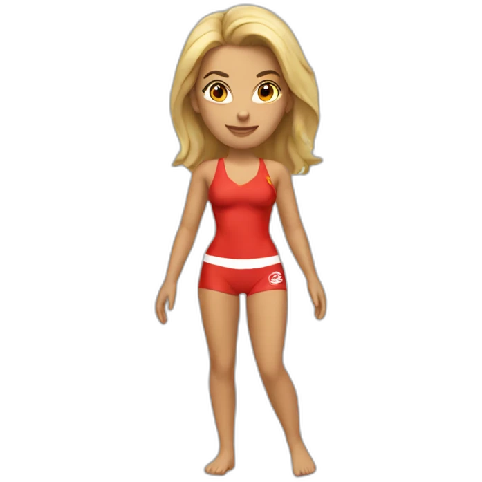 Baywatch-front-view-woman emoji