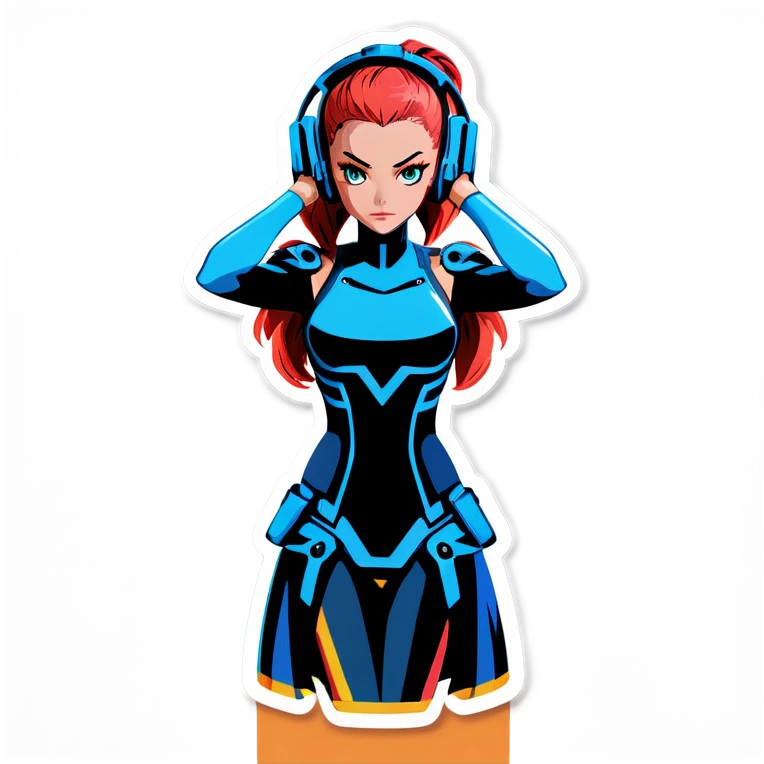 Cyber costume woman emoji