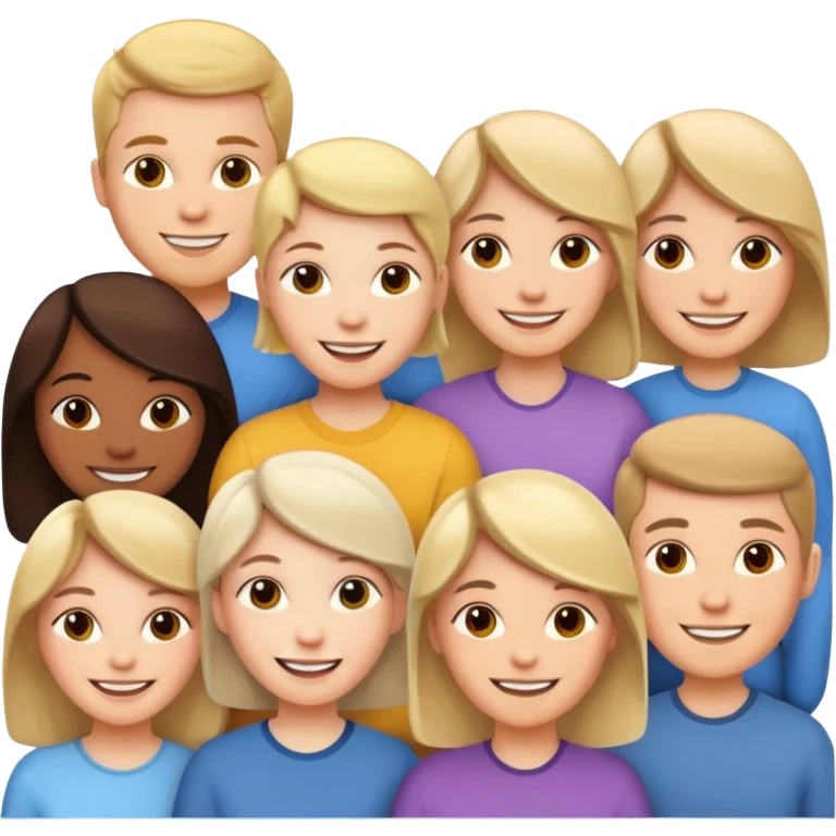 A beautiful crowd of white people emoji