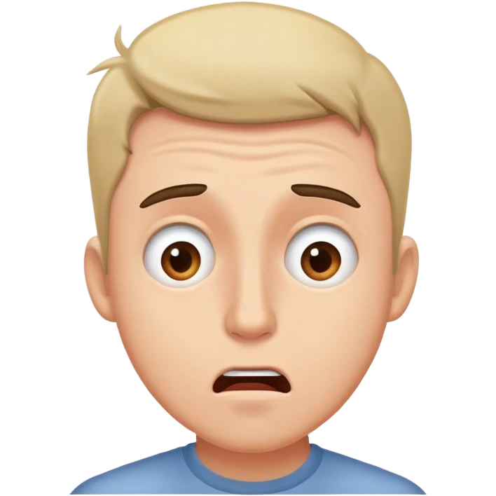 A man with his mouth open hits himself on the cheek emoji