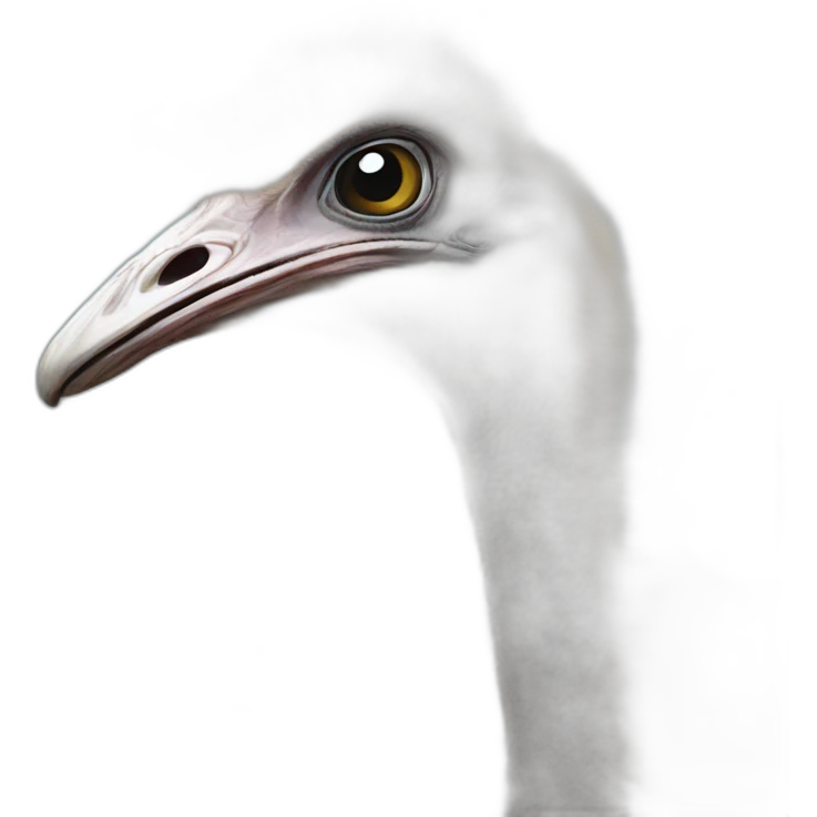 Full ostrich emoji