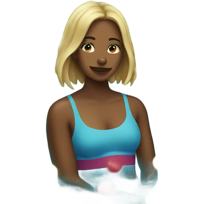 Woman inside the pool emoji