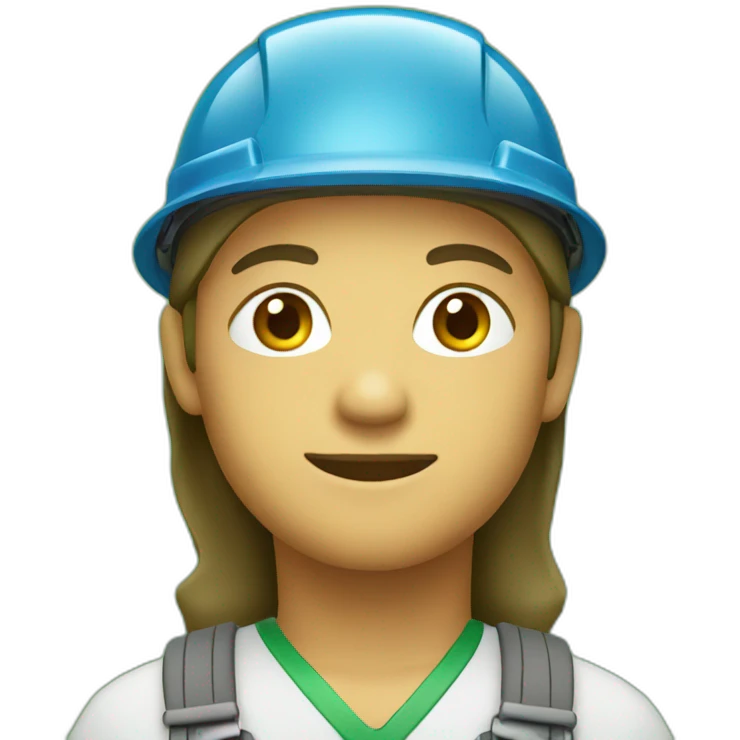worker green background emoji