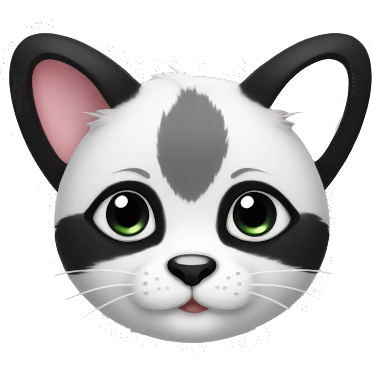 cute panda-cat-hybrid emoji