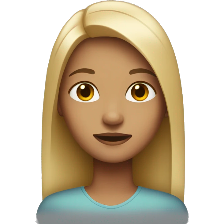Girl emoji with straight hair emoji