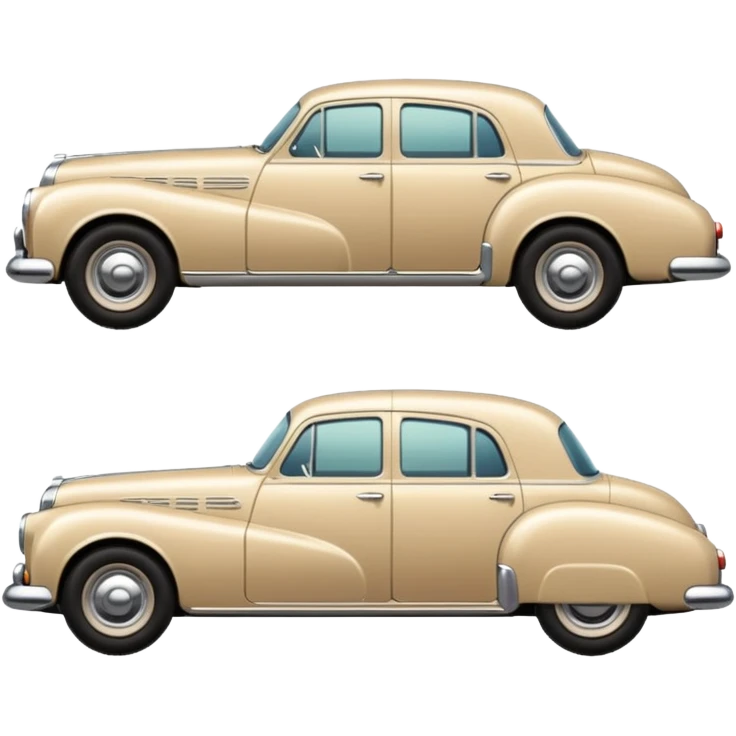 Beige retro long car emoji