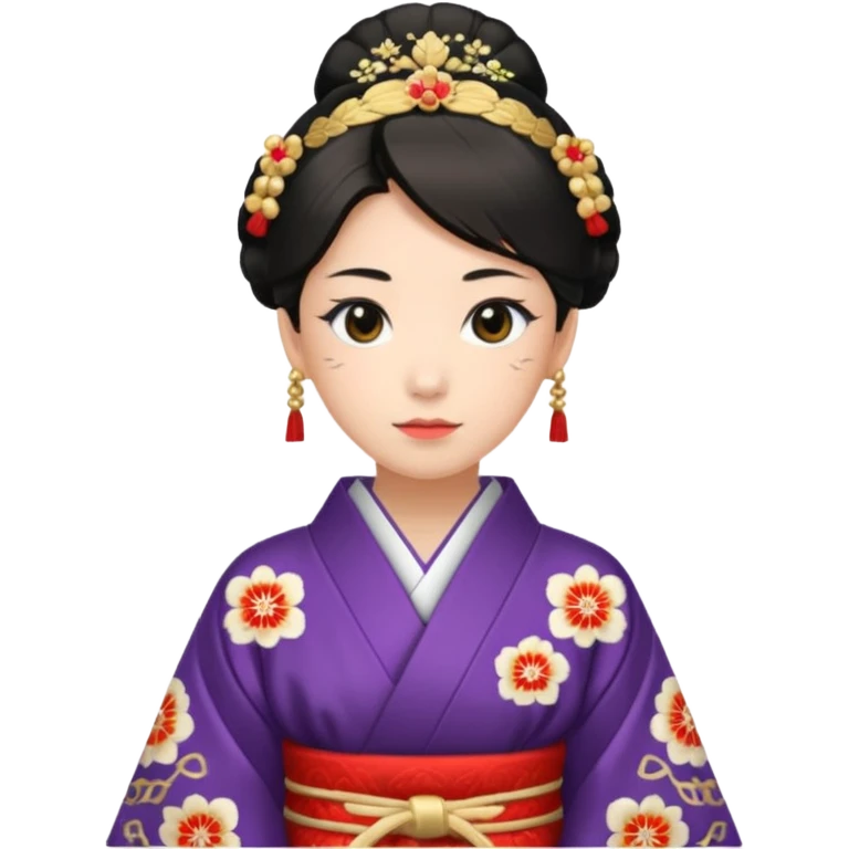 Japanese Princess with in ceremonial robe kimono emoji
