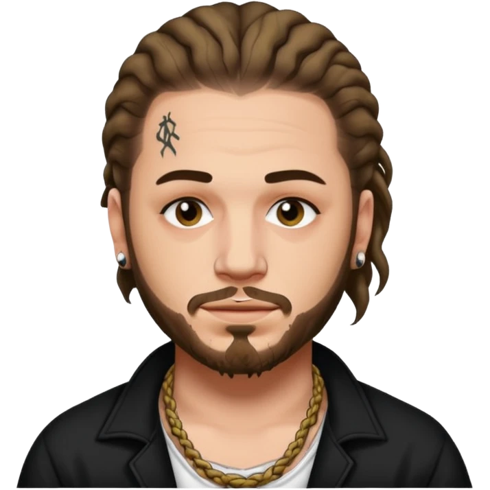 face tattoo post malone emoji