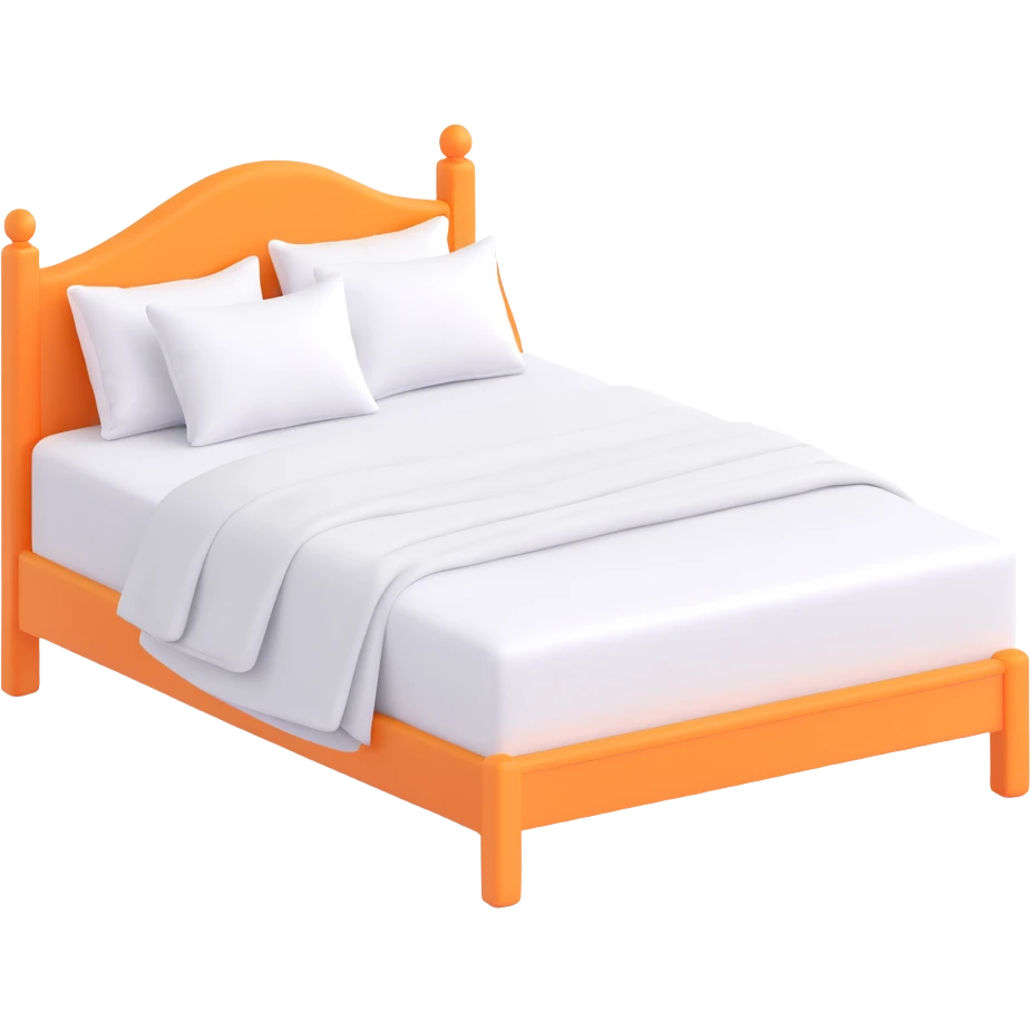 king bed viewed from the side, person completely hidden under the blanket, only the blanket visible, sleeping emoji
