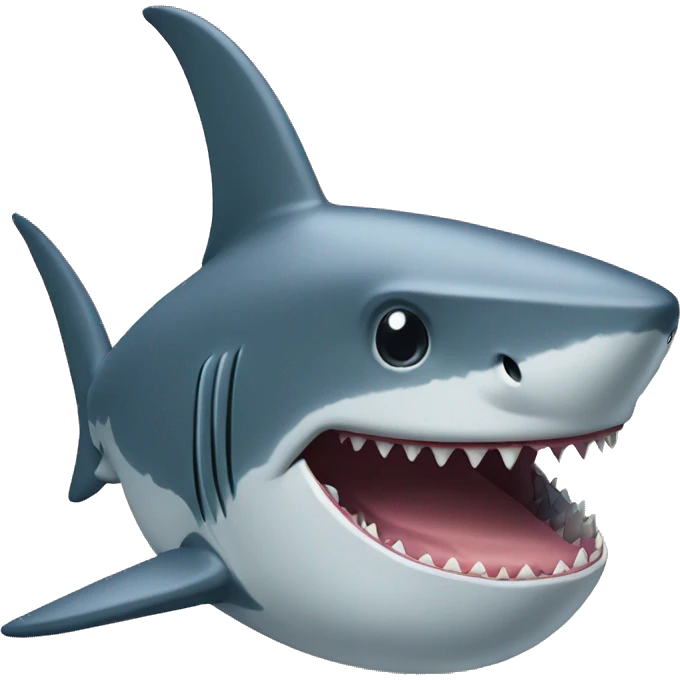 Shark with a top h😀 emoji