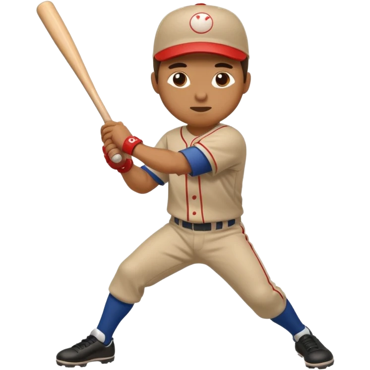 Guy hitting a baseball emoji