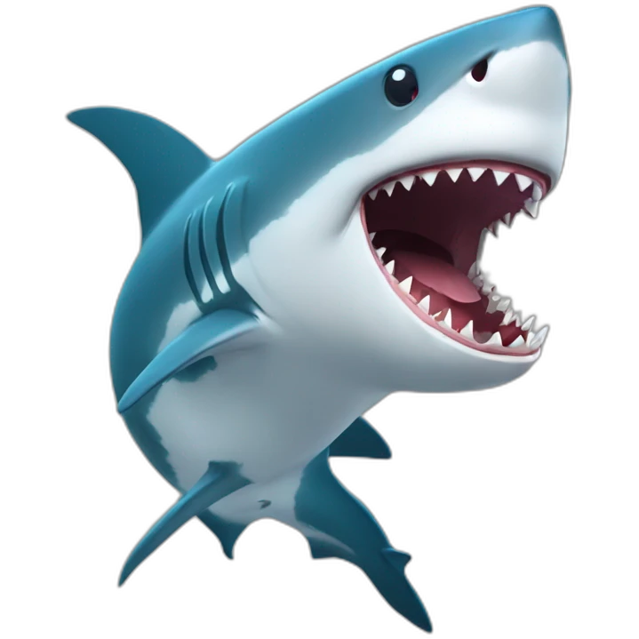 Requin avec tete qui explose emoji