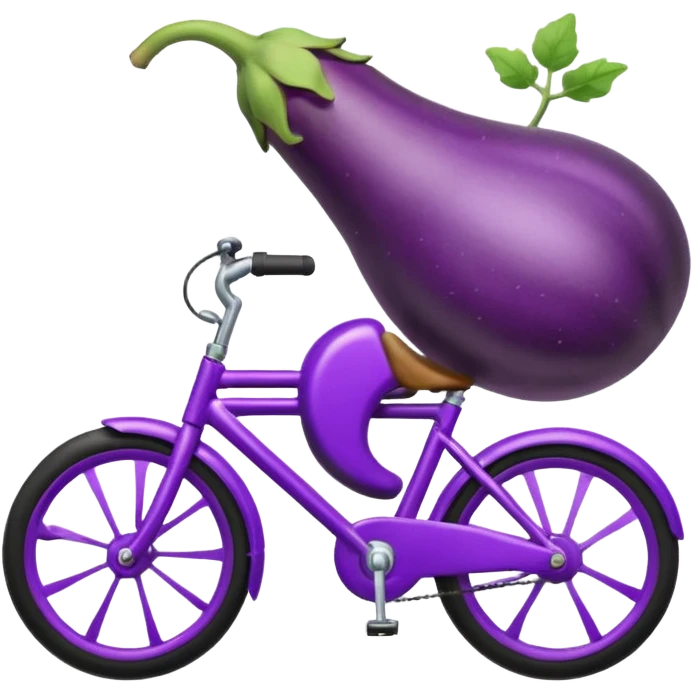 Eggplant on bike  emoji