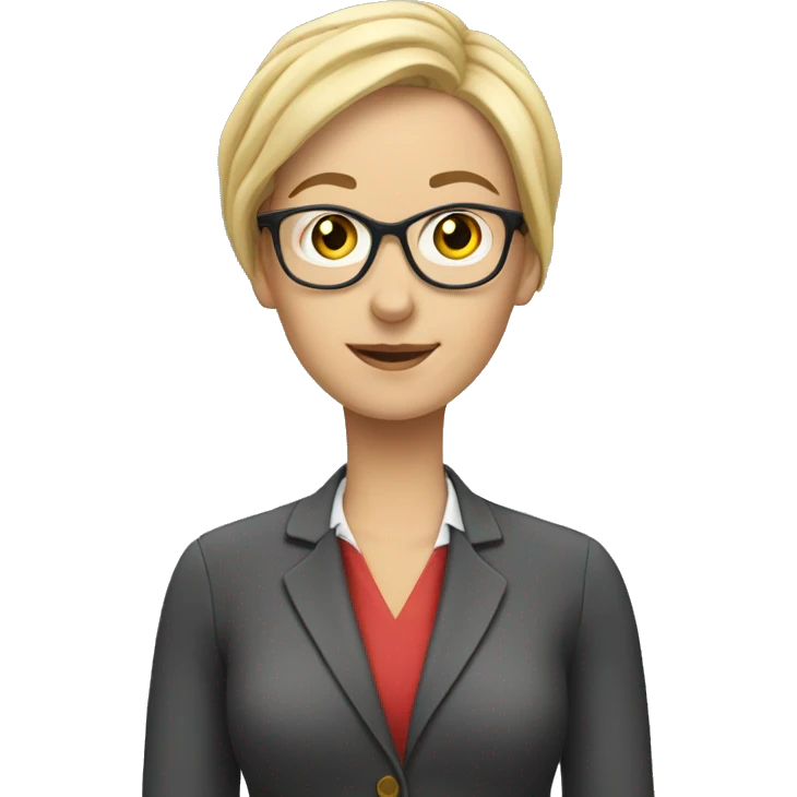 Teacher in school, white woman emoji